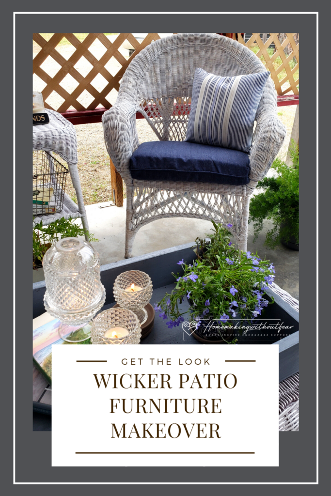 Wicker patio furniture is just a classic style. It is simple but beautiful and very comfortable at the same time. While there are gorgeous new wicker sets out there, there's just something about restoring an old crusty set to it's former glory. That is just what I did a few weeks ago and I love the result. Come along with me as I share the process of my Wicker Patio Furniture Makeover. 