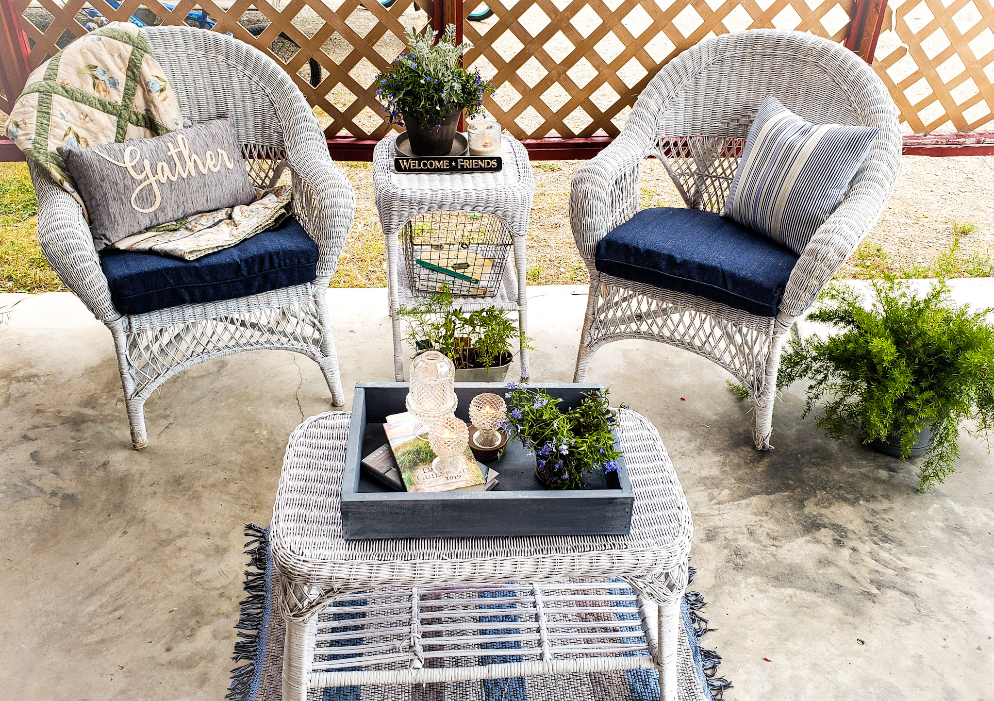 Wicker Patio Furniture Makeover