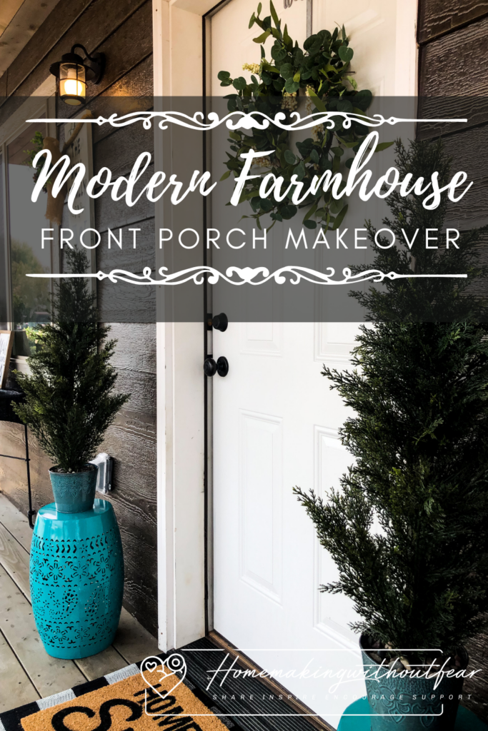Practical birthday gifts are just the best! This year my sister moved into a new home, had a new baby and still works FULL TIME. She would really like and certainly deserves a beautiful, welcoming and relaxing front porch. My mom and I decided to give her just that for her birthday - a Modern Farmhouse Front Porch Makeover!