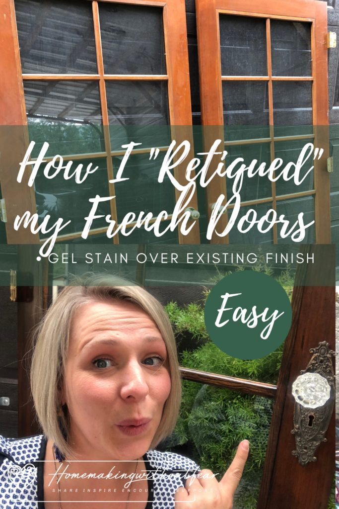 Beautiful doors give a home such character and charm. . . new doors can be expensive and many times old furniture and doors can be UGLY. I recently found French doors on FB Marketplace and you are going to love the transformation. The "secret" to making old doors or any wood furniture or cabinet beautiful is GEL STAIN. This method requires very little prep work! Stain right over an existing finish. 