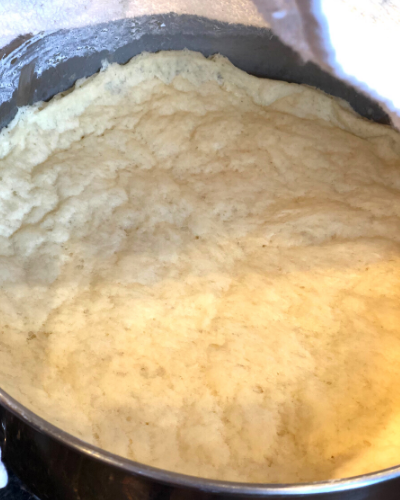 risen homemade white bread