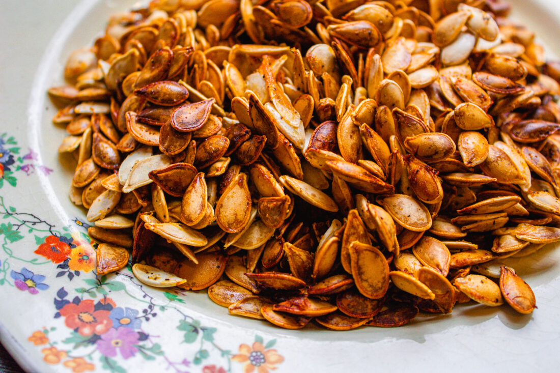 Sweet & Salty Toasted Pumpkin Seeds