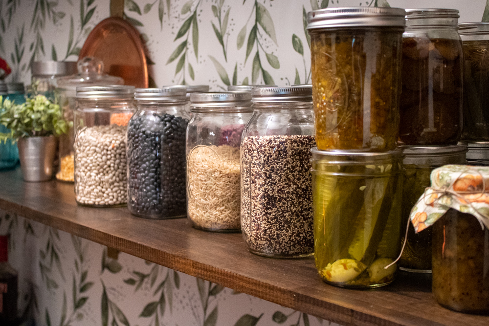 A functional and BEAUTIFUL pantry is an essential part of any home. Be it a cottage, farmhouse or country home - a pantry must function like a workhorse but can also hold beautiful often antique or heirloom treasures like serving dishes, glassware, artwork, copper, baskets, glass jars but also foods like canned goods, dry goods and staples. A beautiful Timeless Pantry is a home cook's treasure and simply a joy to work in. 