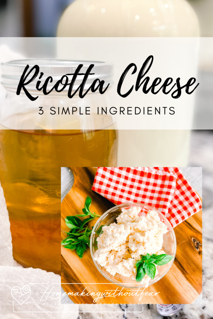 Is cheese your love language too? Ha . . .I sure do enjoy EATING cheese and lately I have been making homemade cheeses from raw cow's milk. It's not as difficult as you might think. And boy is it yummy. Let's make Homemade Raw Milk Ricotta Cheese together!